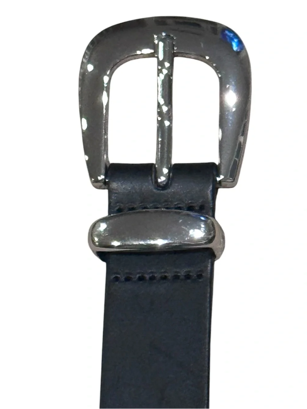Madewell Clean Western Studded Leather Belt Black Silver Medium 29-31” - Picture 9 of 12